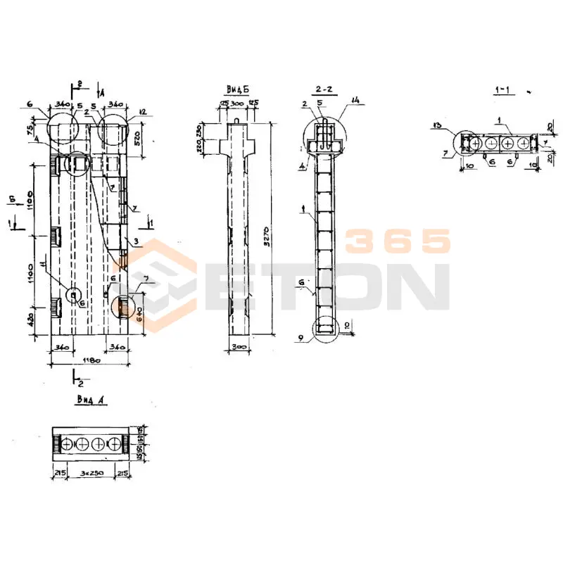 Вентблоки-диафрагмы жесткости Серия 1.034.1-1/90 2ВД 33-12-30