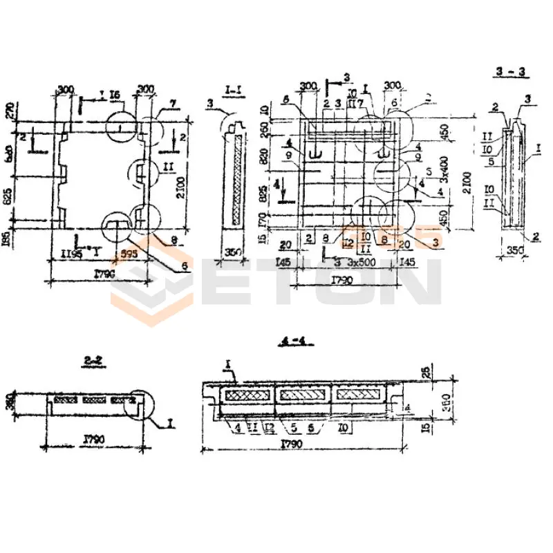 Панели наружных стен нулевого цикла Серия 1.090.1-7с ПСЦ 18-21-3,5 птс (1.090.1-7с)