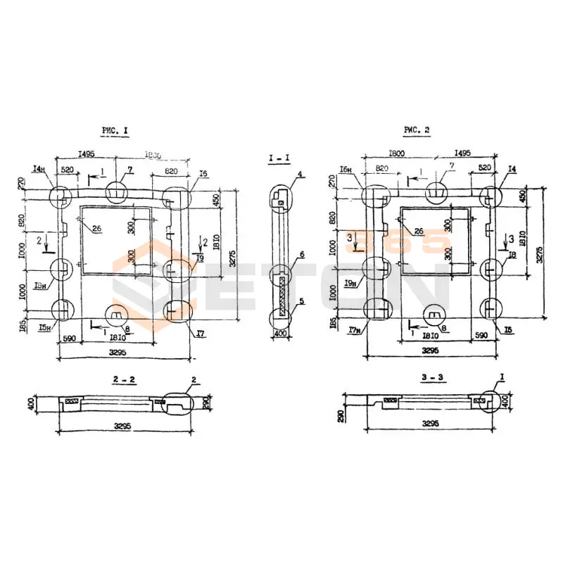 Панели наружных стен Серия 1.090.1-2с 1ПСО 33-33-4-2 птс (1.090.1-2с)