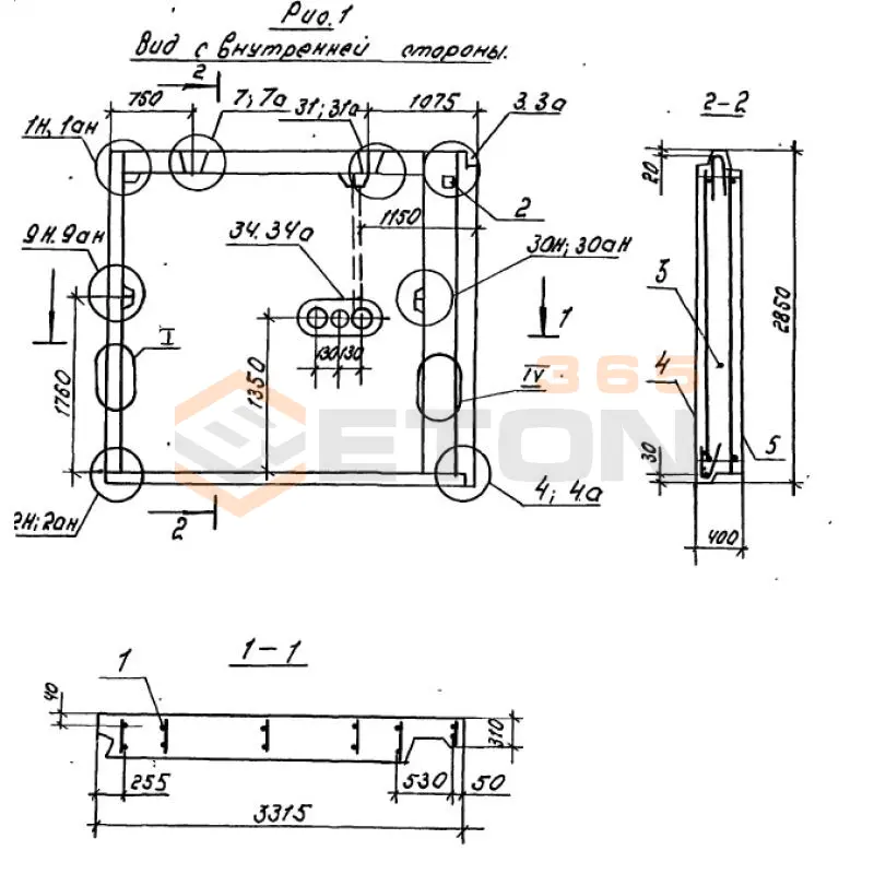 Панели наружных стен Серия 1.100.1-7 1НС 33-29-40-50 л