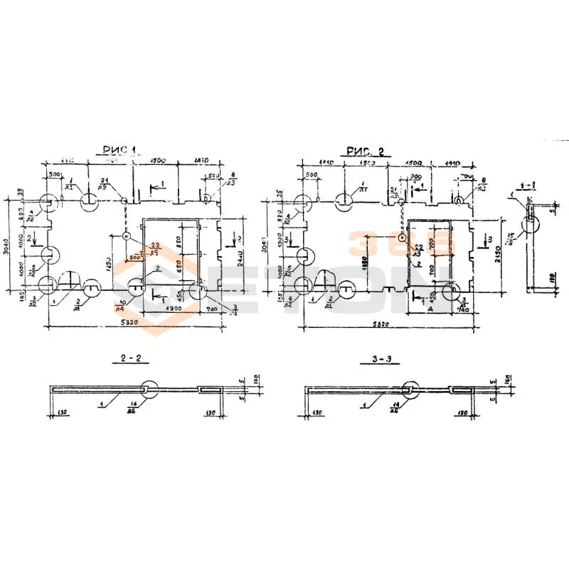 Панели внутренних стен Серия 1.090.1-2с ПВП 58-30-15-1 тс (1.090.1-2с)