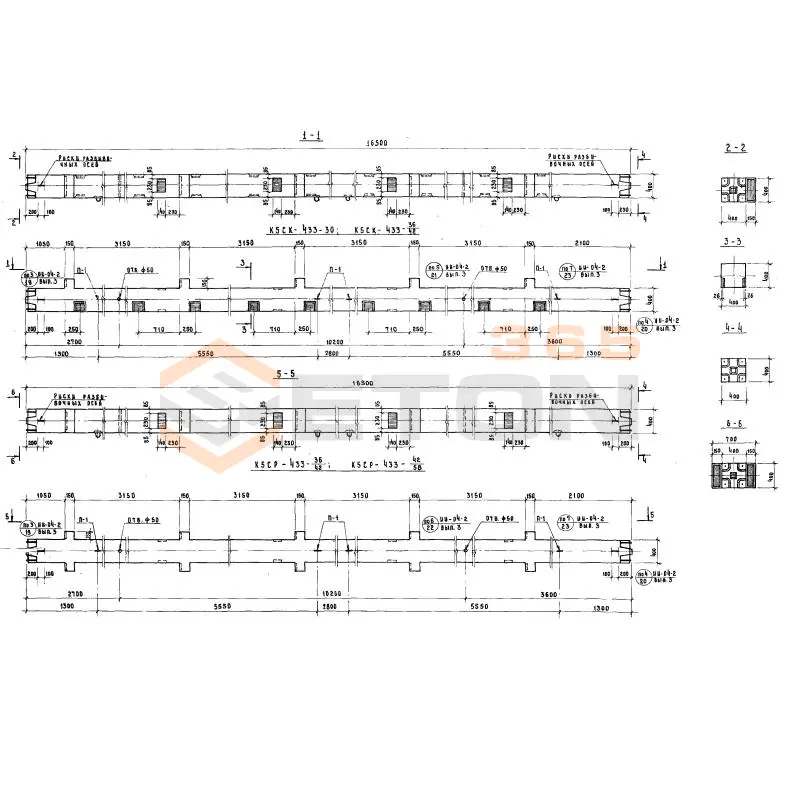 Колонны сечением 400х400 Серия ИИ 04-2 К5СК 433-42