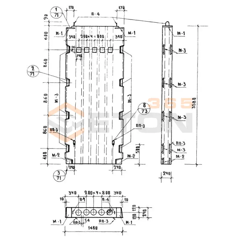 Блоки вентиляционные Серия ИИ 04-16 ВБС 15-36 (ИИ 04-16)