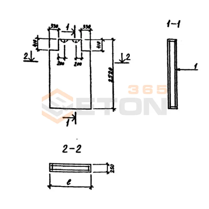 Блоки стеновые внутренние ТП 213-2-183 СБВ 15-25-2,5-8 я-02 (ТП 213-2-183)