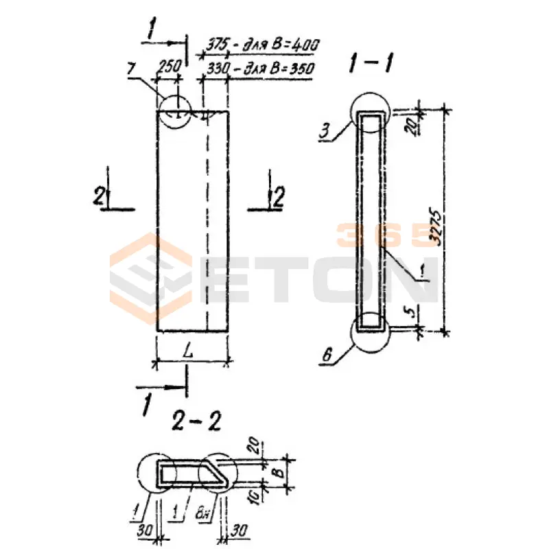 Панели однослойные самонесущие Серия 1.232.1-8 1ПСС 9-33-3,5 п (1.232.1-8)