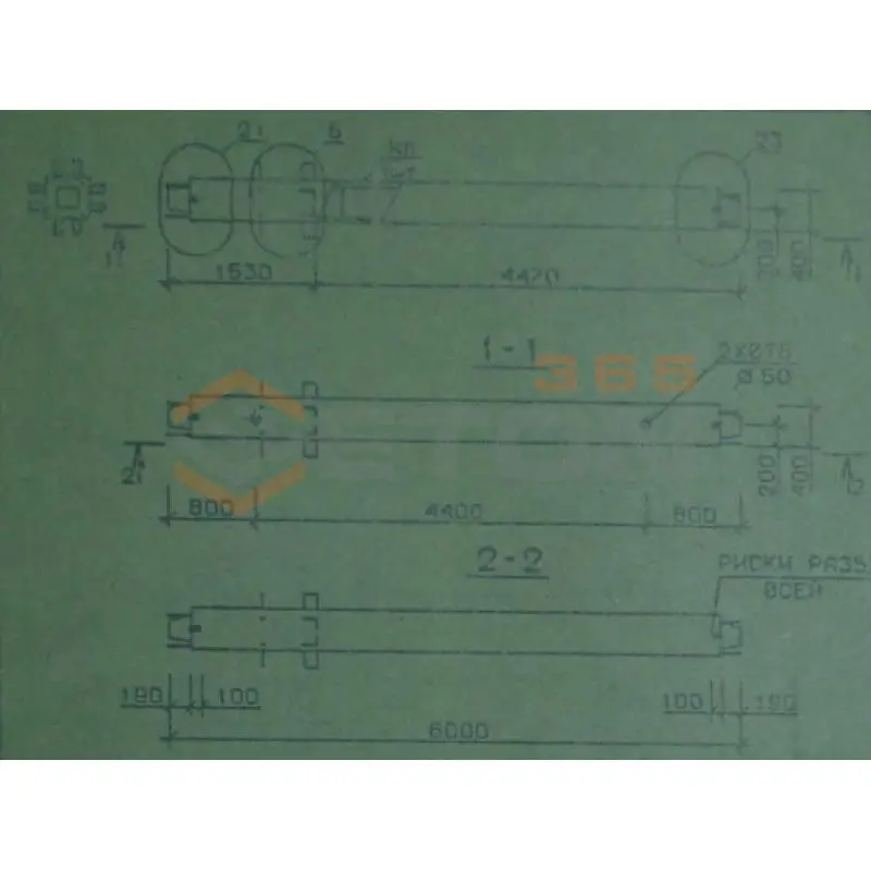 Колонны сечением 400х400 мм для зданий с высотами этажей 5,4-6,0 и 6,0 (7,2) м Серия 1.020.1-2с/89 2КС 60-60-9