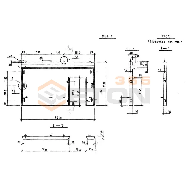 Диафрагмы жесткости Серия 1.220.1-3м ДПК 57-33 п (1.220.1-3м)