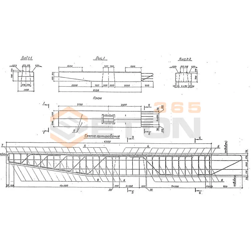 Блоки ригеля Серия 3.503.1-69 2БР 63-12-21-3