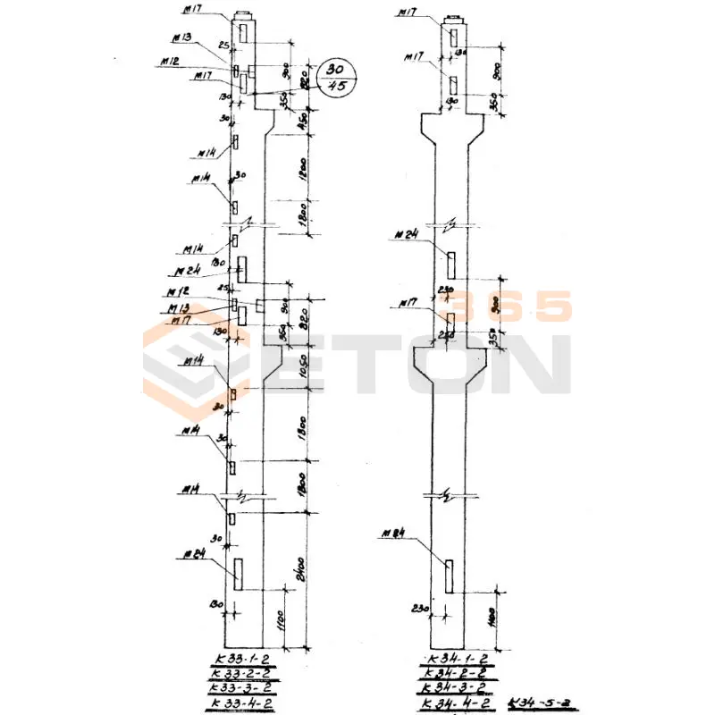 Колонны Серия ИИ 22-3 К 34-4-2 (ИИ 22-3)