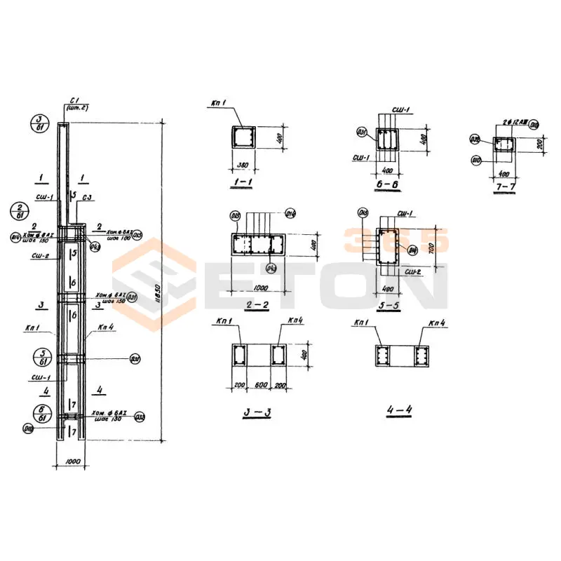 Колонны Серия КЭ 01-52 КД 12к-1