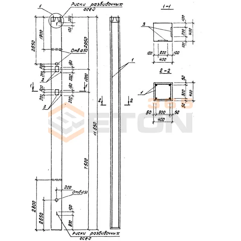 Колонны ТП 901-5-41.87 К 3 (ТП 901-5-41.87)