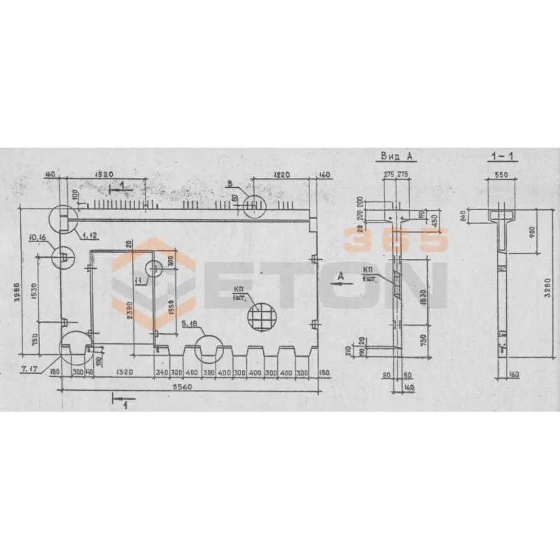 Диафрагмы жесткости Серия 1.020.1-2с/89 2Д 56-33-1-2 с
