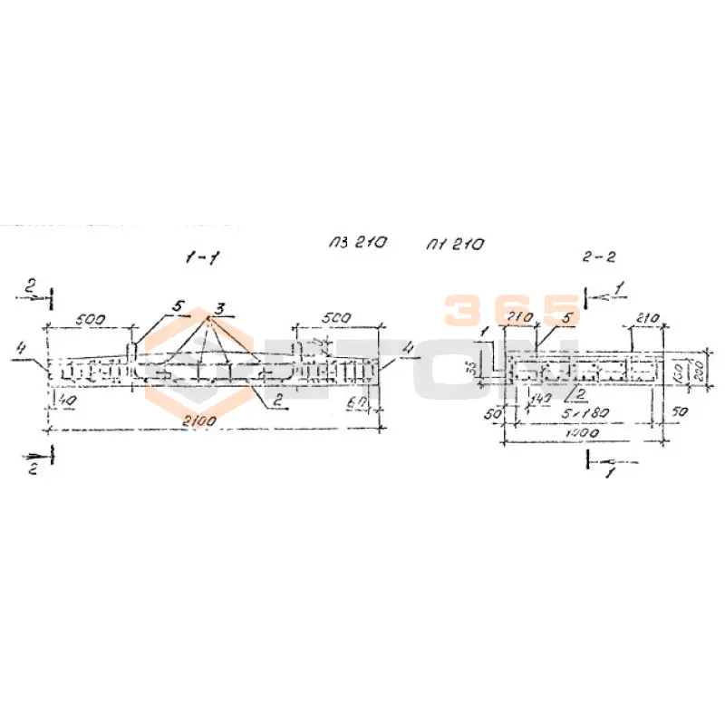 Блоки перекрытий оголовочной части труб Серия 3.501.1-179.94 П 3-210 м
