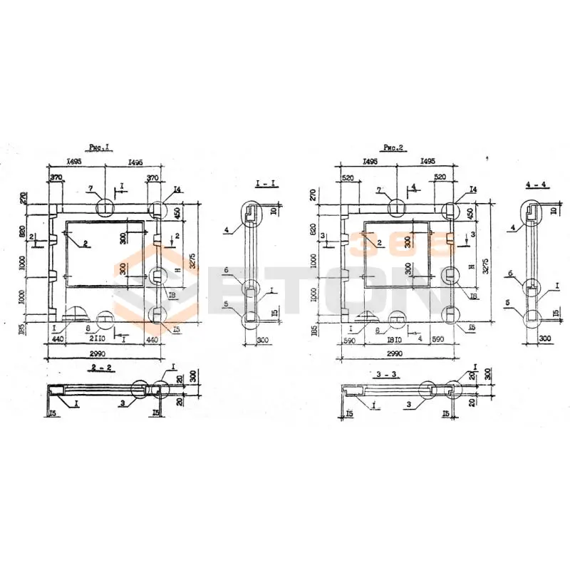 Панели наружных стен Серия 1.090.1-2с 2ПСО 30-33-3-2 пс9 (1.090.1-2с)