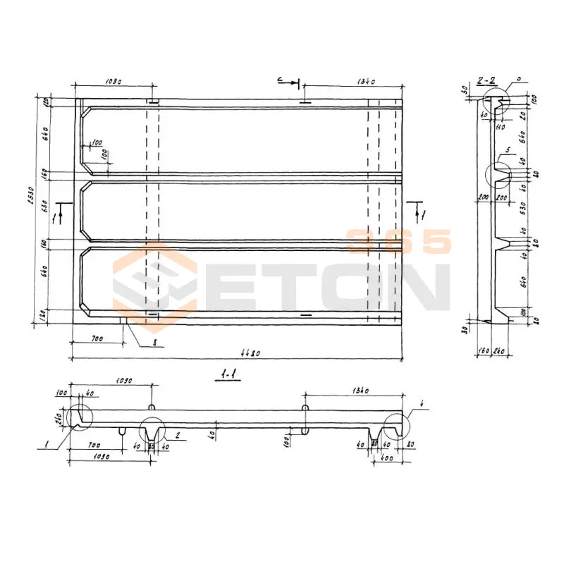Панели кровельные Серия 1.100.1-7 ПК 45-25-14 АIV
