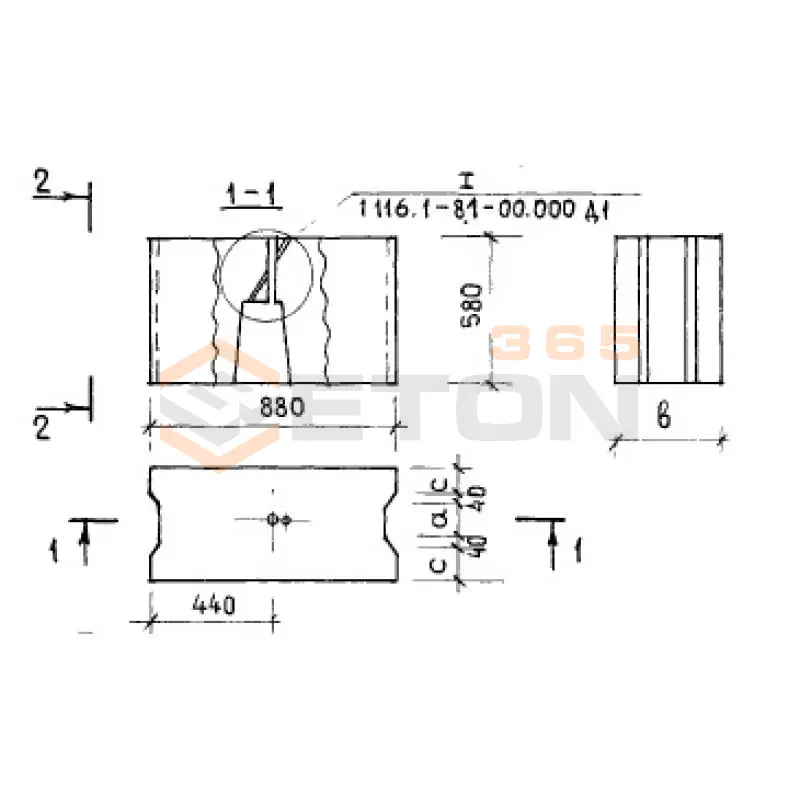 Фундаментные блоки сплошные ФБС серия 1.116.1-8 и ГОСТ 13579-78 ФБС 9-4-6 с