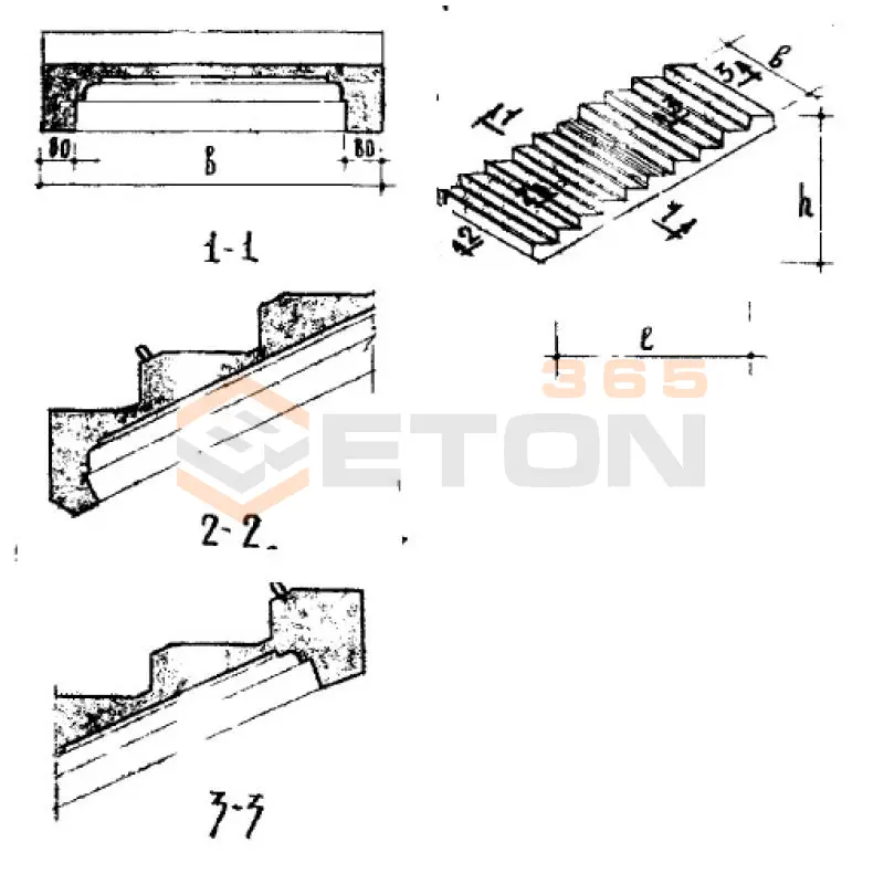 Лестничные марши Серия ИИ 01-02 Л 23 (ИИ 01-02)