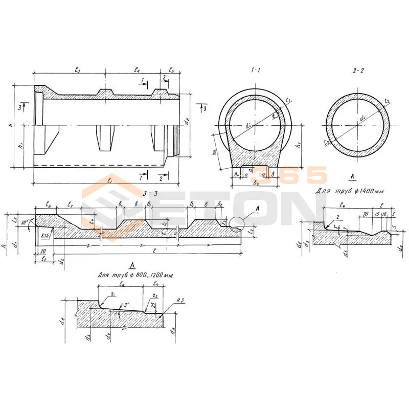 Трубы безнапорные ребристые Серия 3.820.1-81.94 ТСПР 120-25-3