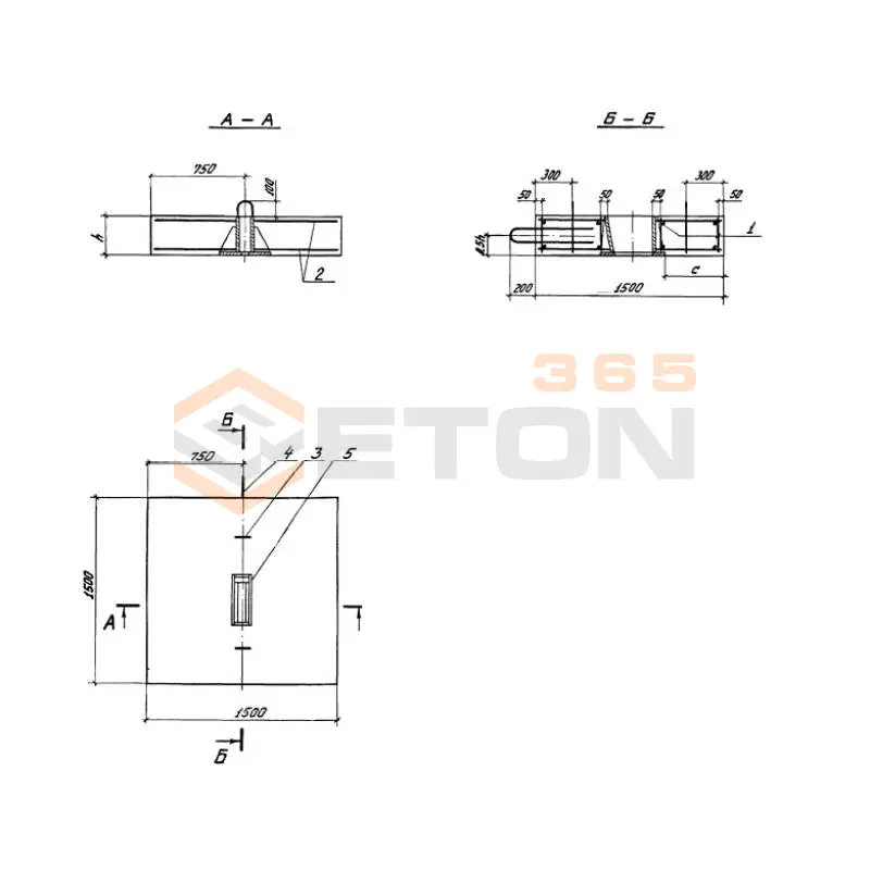 Плиты анкерные Серия 3.505.1-15 1АП 15-3