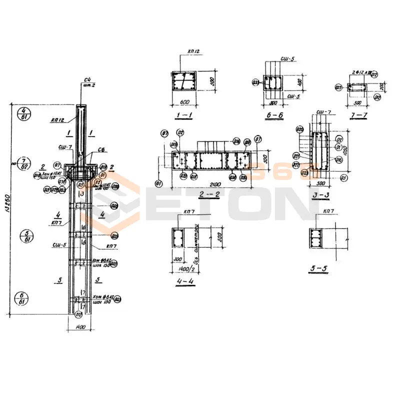 Колонны Серия КЭ 01-52 КД 12к-4