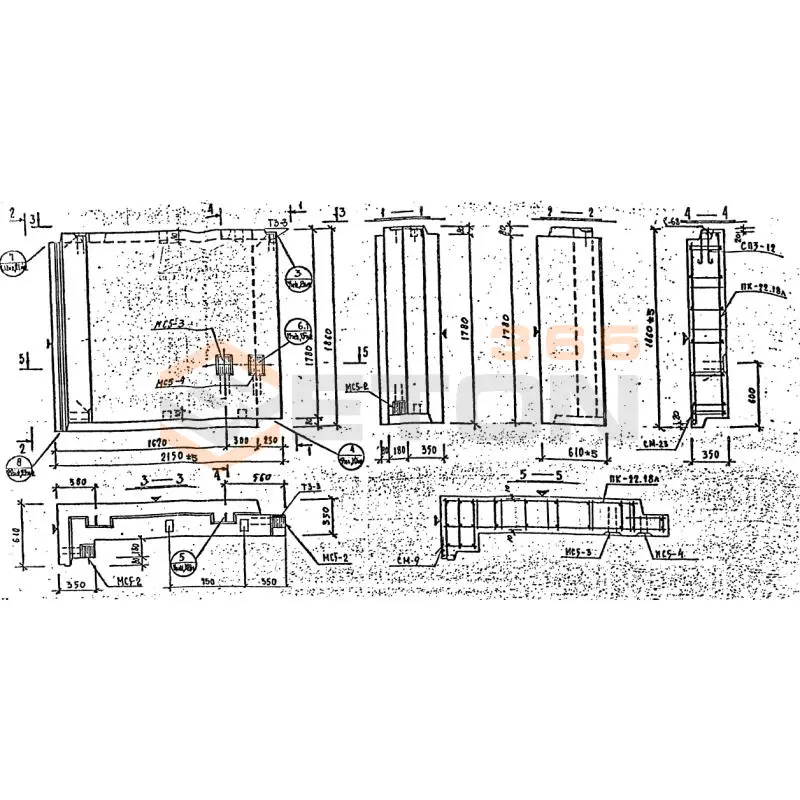 Панели наружных стен Серия 1.232 КЛ-2 НР 3-22-18-35 л (1.232 КЛ-2)