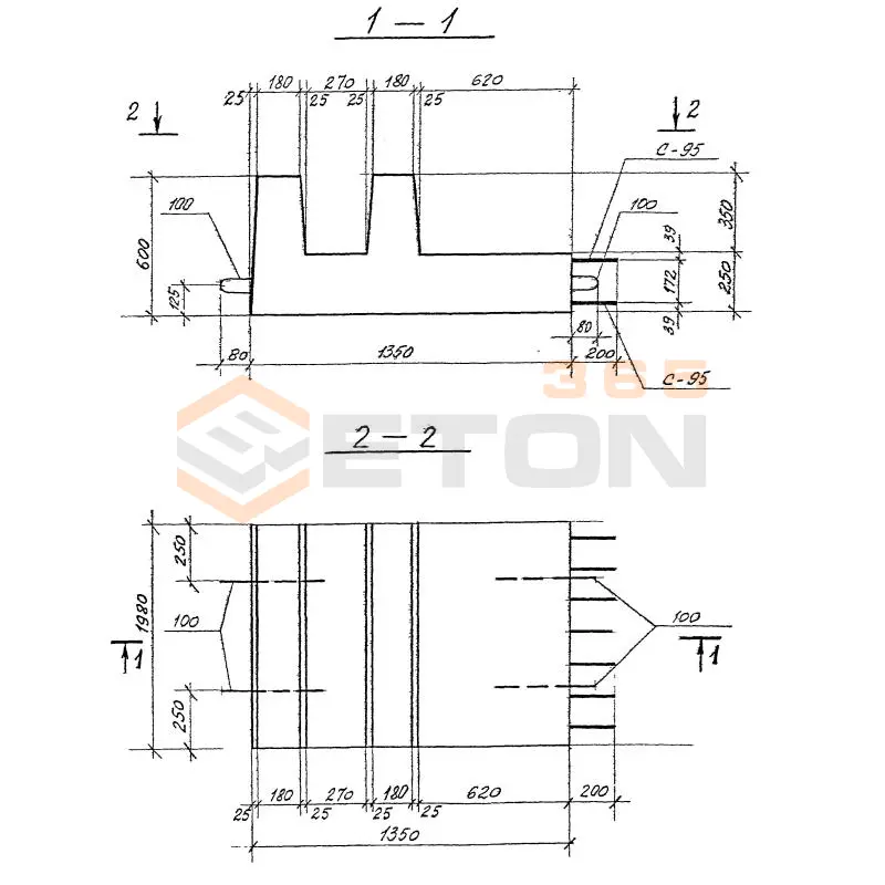 Фундаменты Серия 3.903 КЛ-13 Ф 2 (3.903 КЛ-13)