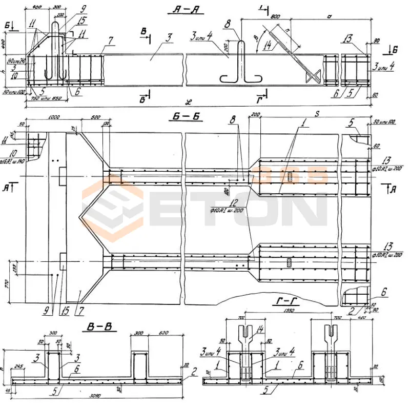 Плиты фундамента Серия 3.505.1-15 2ФПО 55-4