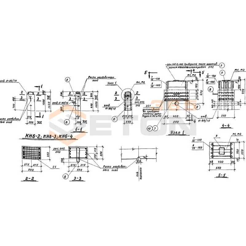 Колонны нулевого цикла Серия ИИ 60 КН 6-2 (ИИ 60)