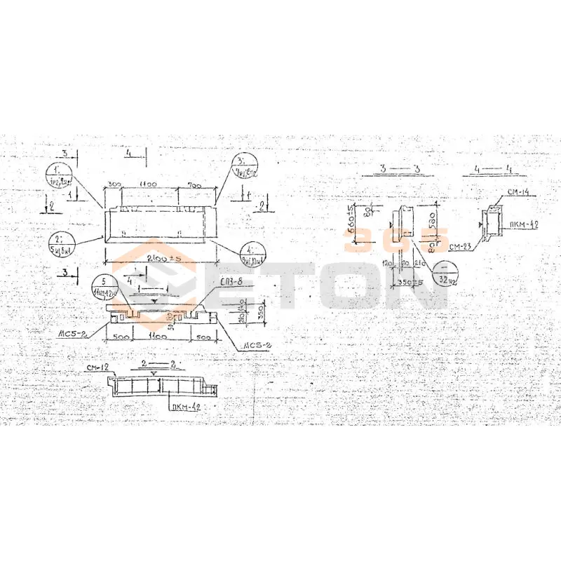 Панели наружных стен Серия 1.232 КЛ-2 НР 2-21-6-35 м (1.232 КЛ-2)