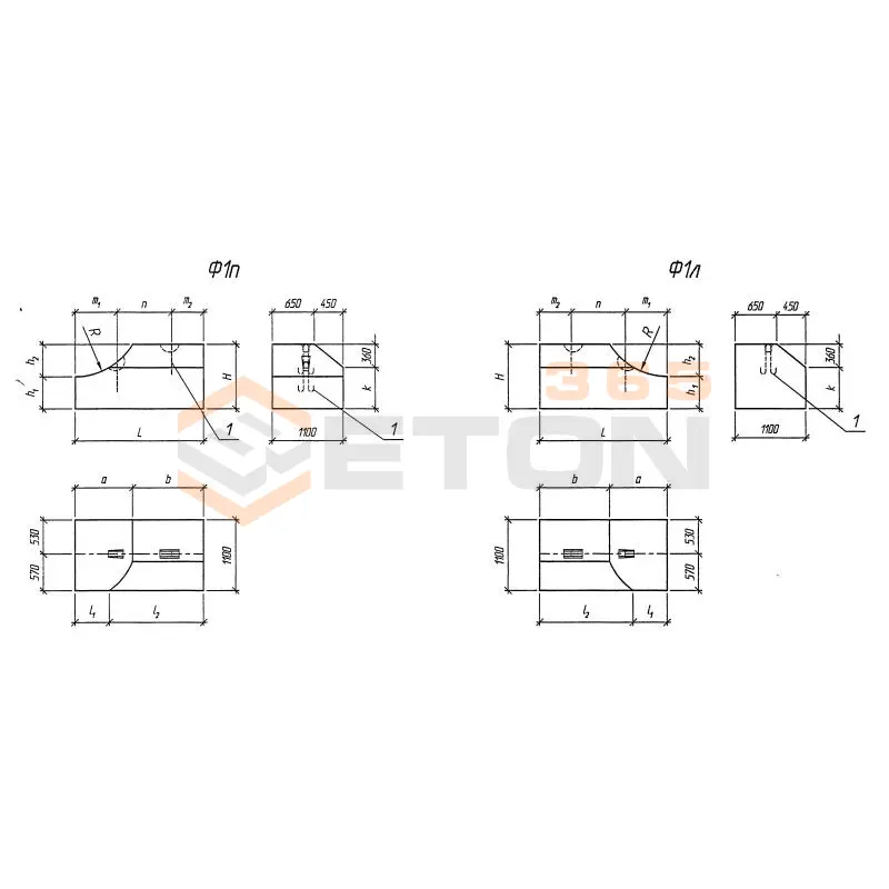 Блоки фундамента Серия 3.501.3-184.03 Ф 1пл-20-110