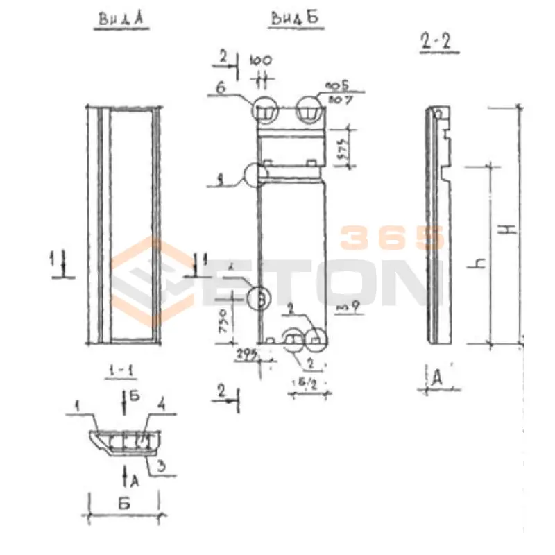 Наружные стеновые панели Серия КУБ 2,5 ВНП 16-30-4-3