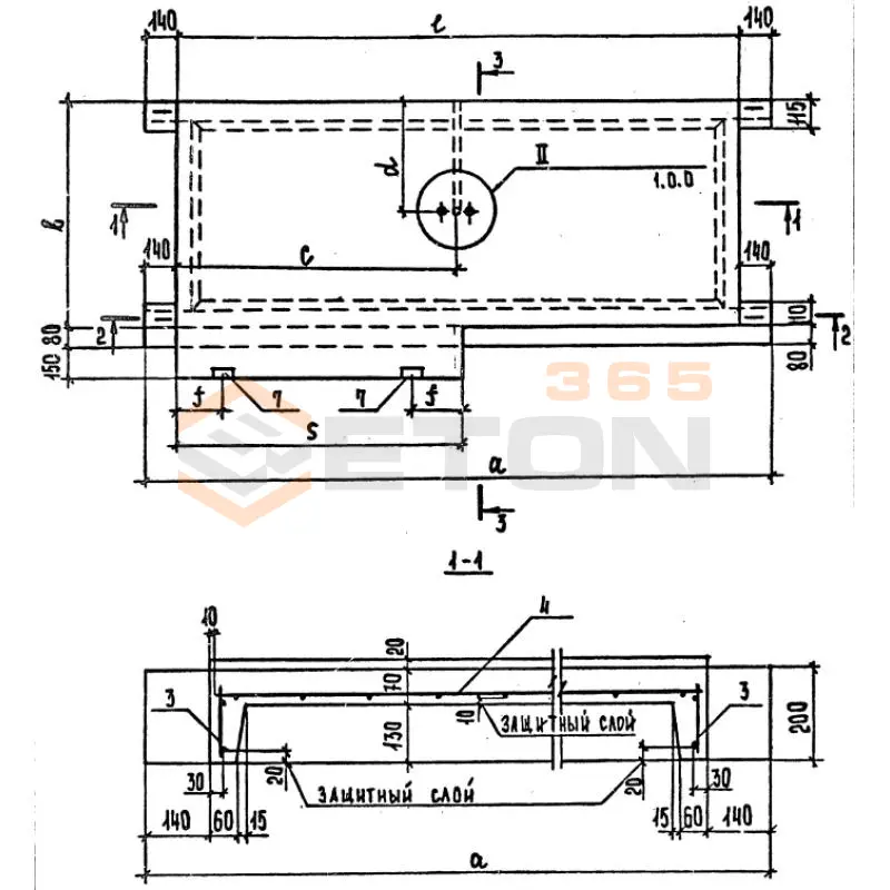 Лестничные площадки ребристые ЛПФ серия 1.252.1-4 ЛПФ 25-11в-5 п