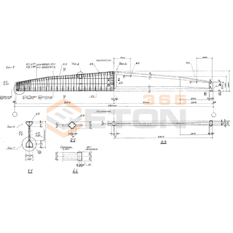 Балки Серия ПК 01-06 БДВ 12п-18 п-1