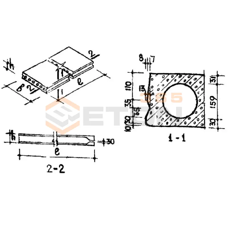 Панели с круглыми пустотами Серия ИИ 01-02 МА 20 (ИИ 01-02)