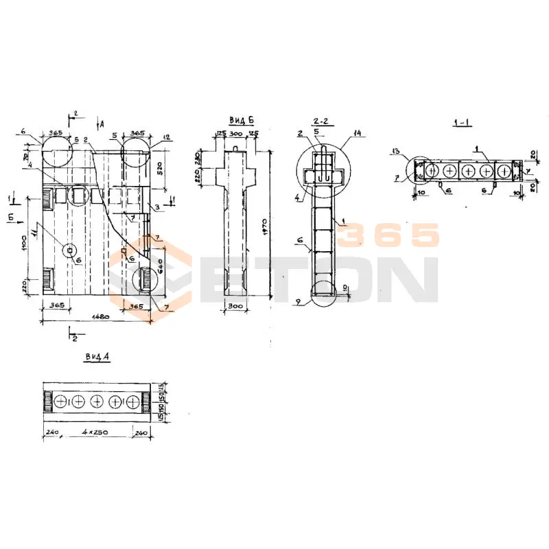 Вентблоки-диафрагмы жесткости Серия 1.034.1-1/90 2ВД 20-15-30