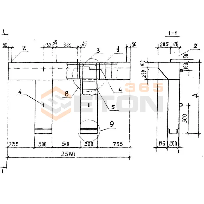 Лестничные рамы серия 1.050.1-2 ЛР 12