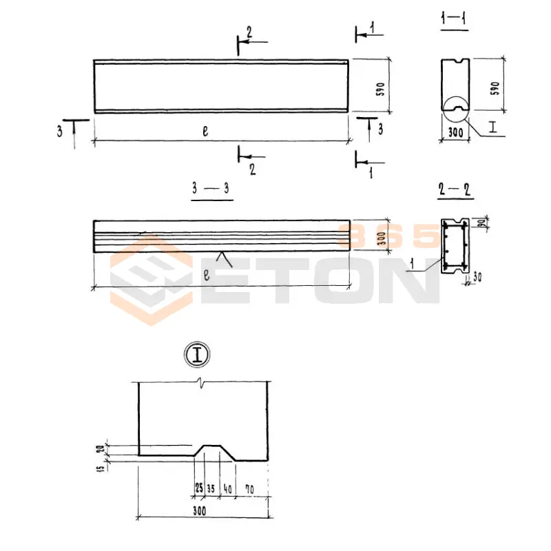 Панели покрытий сплошные Серия 1.165.1-10 П 51-6-30-2 я