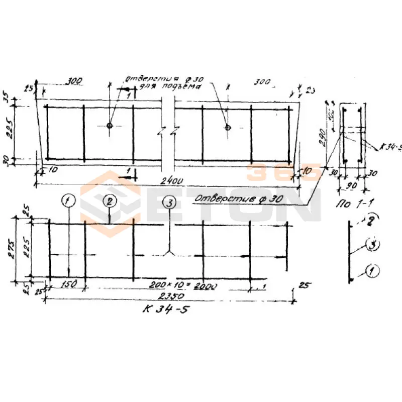 Перемычки Серия ИИ 03-02 Альбом 16б ч2 ШУ 24