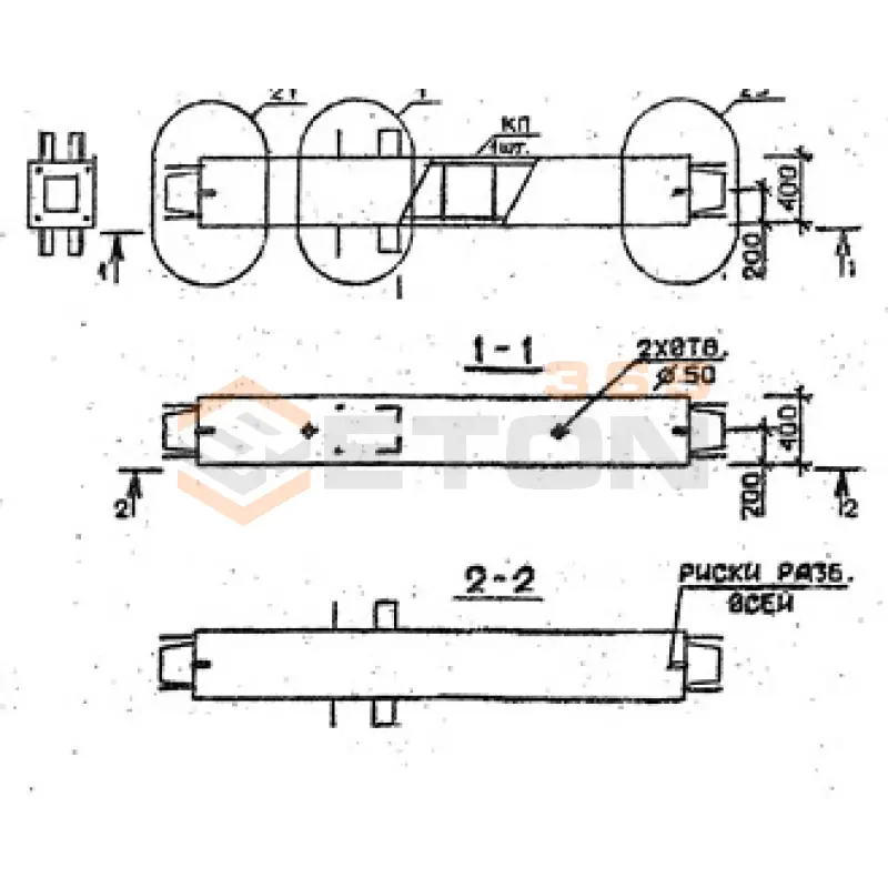 Колонны железобетонные (р.ч.346.3-07-31 КЖИ, инд.) 2КС 33-66-4 с11