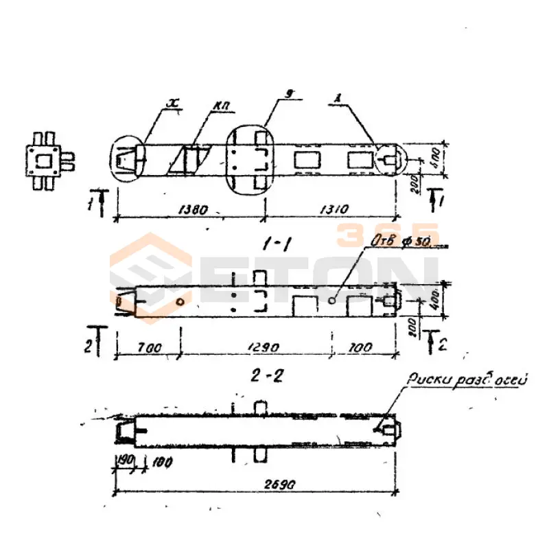 Колонны Серия 1.020.1-6сп 3КН 20-27-2-1 сп (1.020.1-6сп)