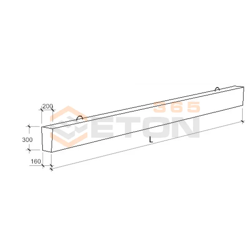 Балки фундаментные БФ (ИИ 04н-10) Б 2-3-1,7