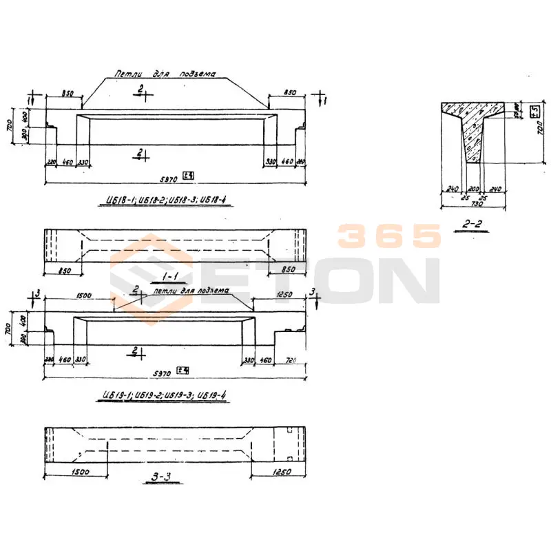 Балки Серия ИИ 29-3/70 ИБ 19-1