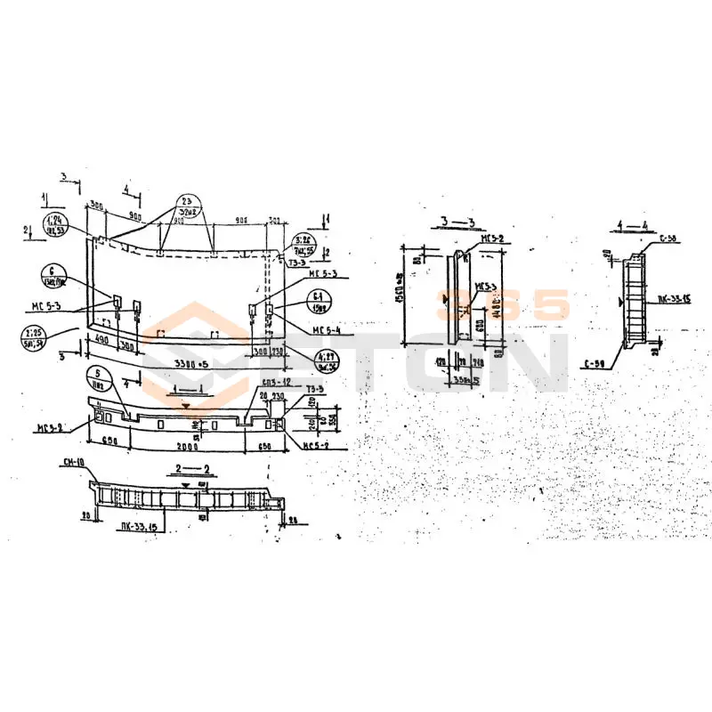 Панели наружных стен Серия 1.232 КЛ-2 НР 2-33-15-35 (1.232 КЛ-2)