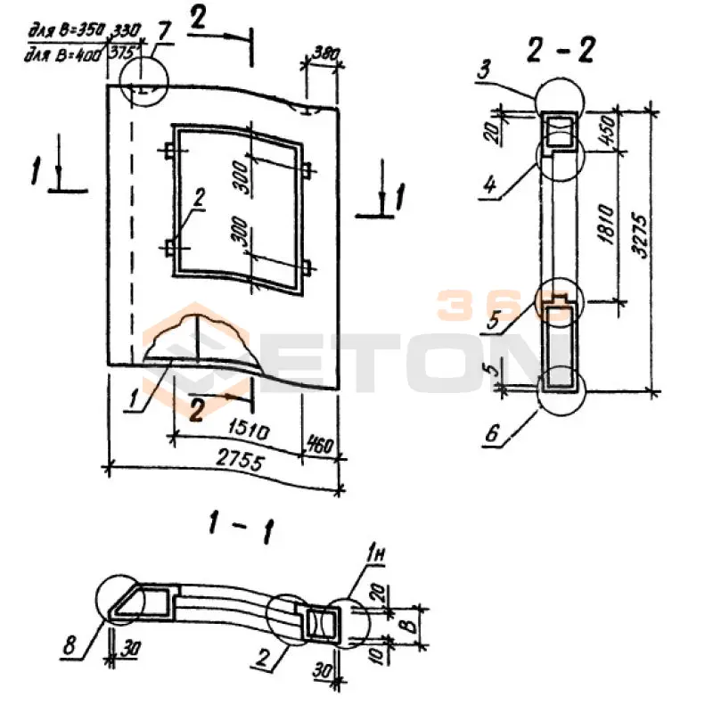 Панели однослойные самонесущие Серия 1.232.1-8 2ПССО 28-33-3,5 п (1.232.1-8)