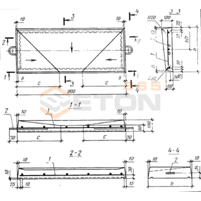 Плиты парапетные ГОСТ 6786-80 и Серия 1.438-1 ППУ 10-6