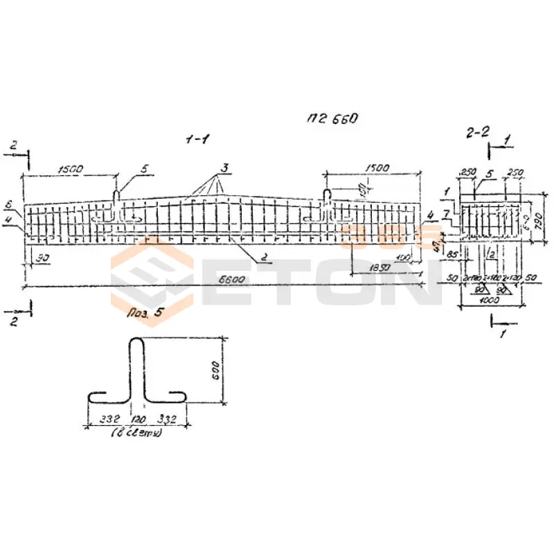 Блоки перекрытий средней части труб Серия 3.501.1-179.94 П 2-660 м