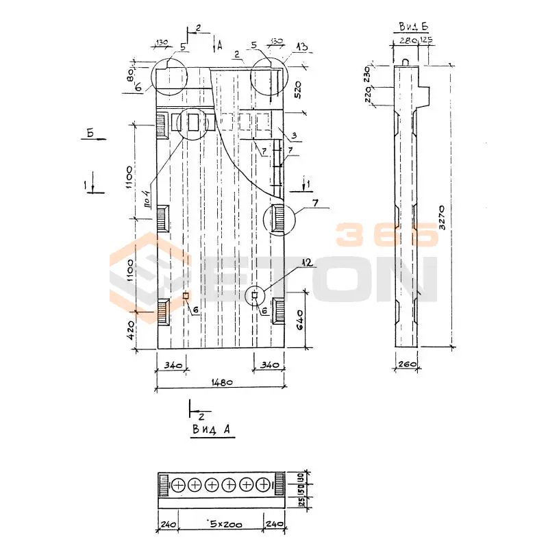 Вентблоки-диафрагмы жесткости Серия 1.034.1-1/90 1ВД 33-15-26