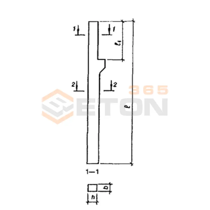 Колонны для зданий высотой 8,4; 9,6 и 10,8 м Шифр 15-74 ККП 84-2