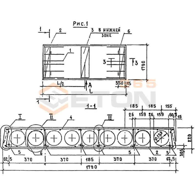 Панели многопустотные Серия 1.141-1 ПК 63-18-6 АтVт
