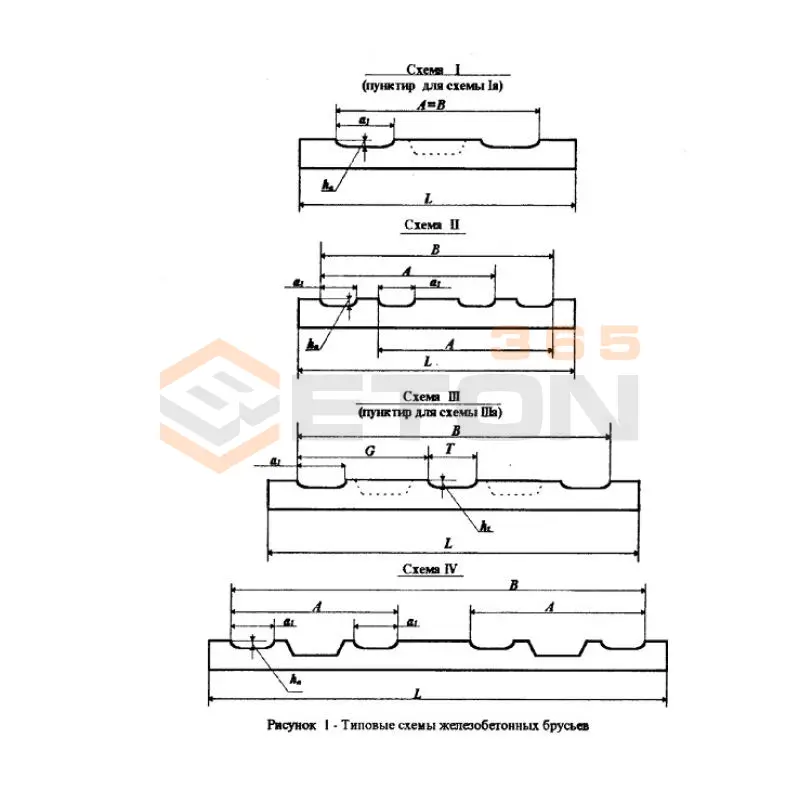 Брусья к стрелочному переводу типа Р65 марки 1/11 по проекту 2750 ОСТ 32.134-99 Брус 4